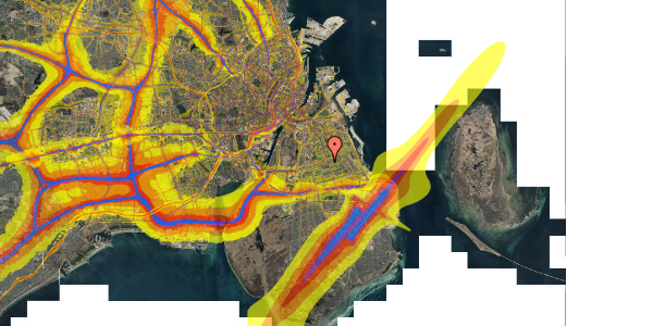 Trafikstøjkort på Georginevej 12, 2. mf, 2300 København S