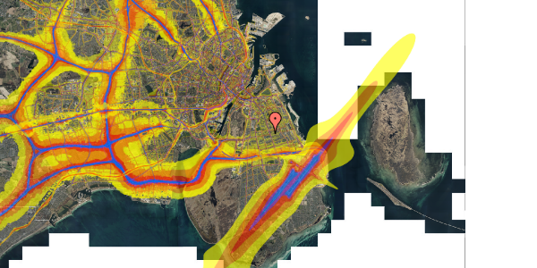 Trafikstøjkort på Georginevej 13, 2. mf, 2300 København S