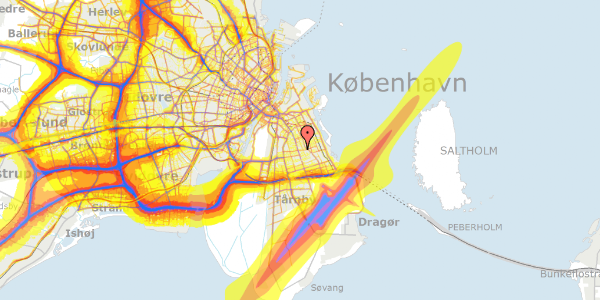 Trafikstøjkort på Gerbrandsvej 10, st. 2, 2300 København S