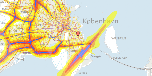 Trafikstøjkort på Gerbrandsvej 12, st. 4, 2300 København S