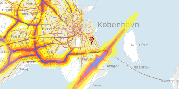 Trafikstøjkort på Gerbrandsvej 14, st. 2, 2300 København S