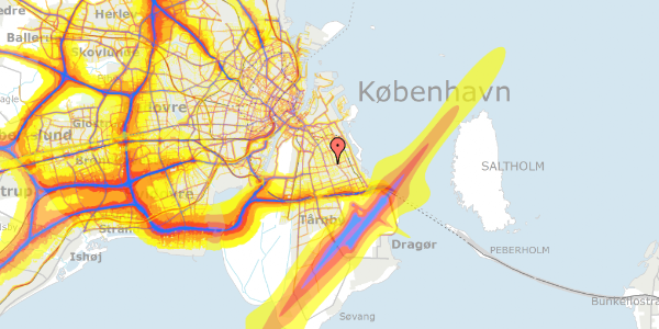 Trafikstøjkort på Gerbrandsvej 20, st. 2, 2300 København S