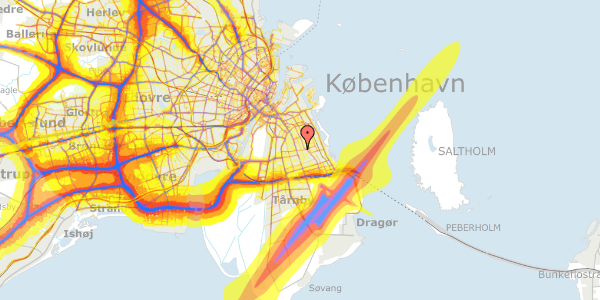 Trafikstøjkort på Gerbrandsvej 22, 1. 3, 2300 København S