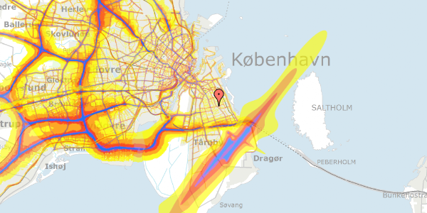 Trafikstøjkort på Gerbrandsvej 24, 2. 2, 2300 København S