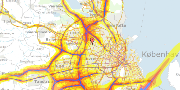 Trafikstøjkort på Gislingevej 83, 2700 Brønshøj