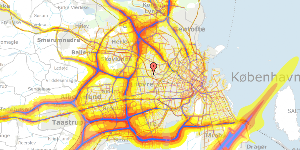 Trafikstøjkort på Gjorslevvej 1, 2720 Vanløse