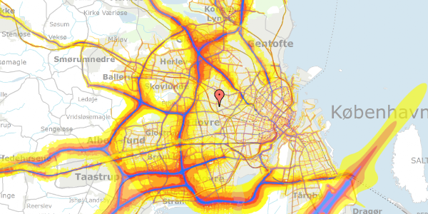 Trafikstøjkort på Gjorslevvej 13, 2720 Vanløse