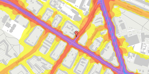 Trafikstøjkort på Glasvej 3, st. 2, 2400 København NV