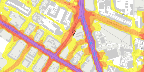 Trafikstøjkort på Glasvej 20, 2. th, 2400 København NV