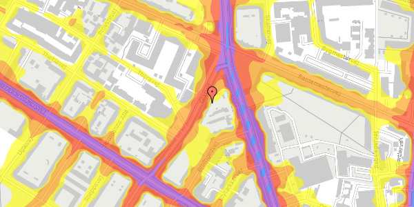 Trafikstøjkort på Glasvej 26, st. th, 2400 København NV