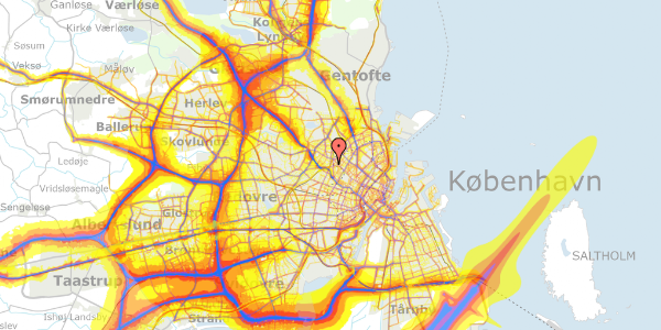 Trafikstøjkort på Glentevej 2, 1. th, 2400 København NV