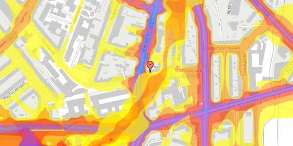 Trafikstøjkort på Glentevej 4, 2. tv, 2400 København NV