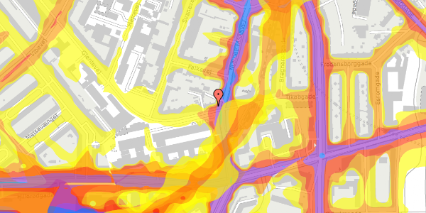 Trafikstøjkort på Glentevej 6, kl. , 2400 København NV