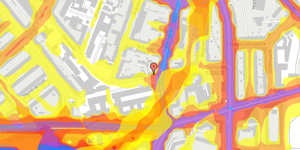 Trafikstøjkort på Glentevej 8, kl. tv, 2400 København NV