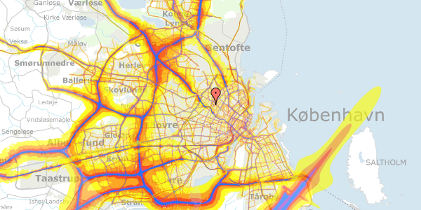 Trafikstøjkort på Glentevej 18, 3. th, 2400 København NV