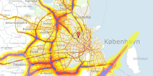 Trafikstøjkort på Glentevej 20, st. th, 2400 København NV