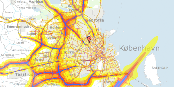 Trafikstøjkort på Glentevej 40, st. th, 2400 København NV