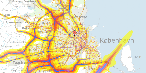 Trafikstøjkort på Glentevej 42, st. th, 2400 København NV