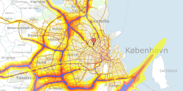 Trafikstøjkort på Glentevej 42, 2. th, 2400 København NV