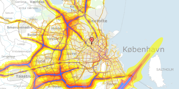 Trafikstøjkort på Glentevej 50, 2. th, 2400 København NV