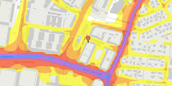 Trafikstøjkort på Glommensgade 11, st. th, 2300 København S