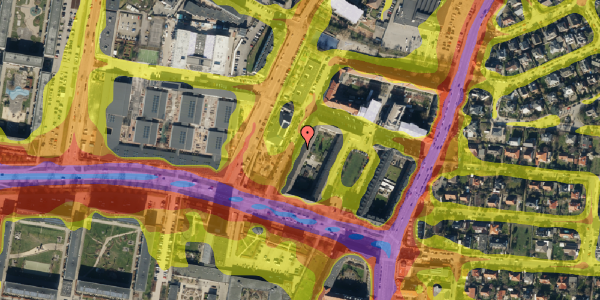 Trafikstøjkort på Glommensgade 15, 3. th, 2300 København S