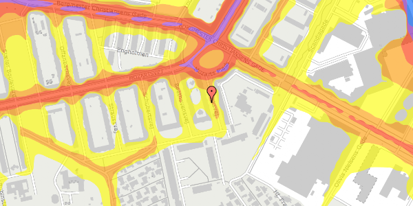 Trafikstøjkort på Glucksvej 5, 3. , 2450 København SV