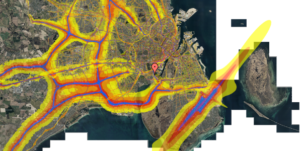 Trafikstøjkort på Glucksvej 6, 4. , 2450 København SV