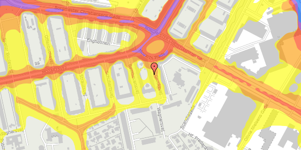 Trafikstøjkort på Glucksvej 7, st. tv, 2450 København SV