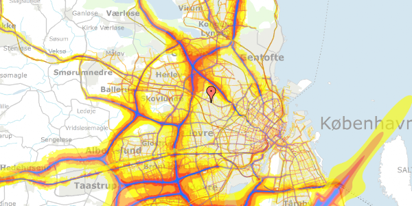 Trafikstøjkort på Glumsøvej 53, 2. th, 2700 Brønshøj