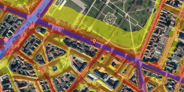 Trafikstøjkort på Gothersgade 91, kl. 1, 1123 København K