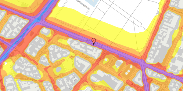 Trafikstøjkort på Gothersgade 93, kl. , 1123 København K