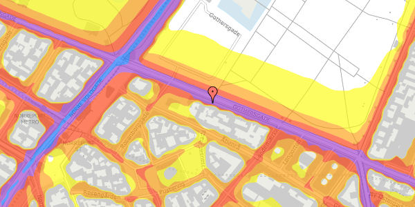 Trafikstøjkort på Gothersgade 107, 4. , 1123 København K