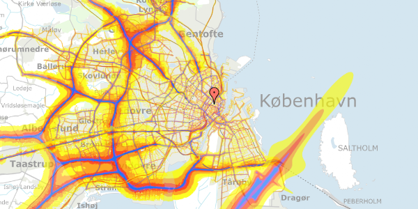 Trafikstøjkort på Gothersgade 137, kl. 1, 1123 København K