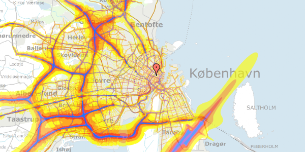 Trafikstøjkort på Gothersgade 137, 3. th, 1123 København K