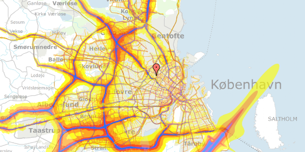 Trafikstøjkort på Gransangervej 19, 2. tv, 2400 København NV