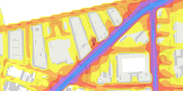 Trafikstøjkort på Gravervænget 3, 1. th, 2400 København NV