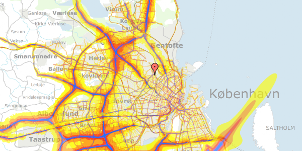 Trafikstøjkort på Gravervænget 16, st. , 2400 København NV