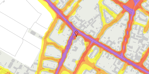 Trafikstøjkort på Griffenfeldsgade 3, 1. 14, 2200 København N