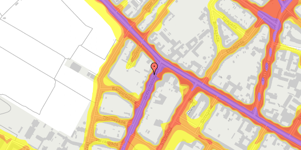 Trafikstøjkort på Griffenfeldsgade 6, st. th, 2200 København N