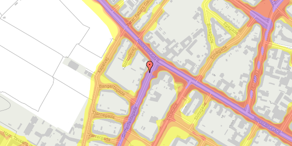 Trafikstøjkort på Griffenfeldsgade 6, 2. th, 2200 København N