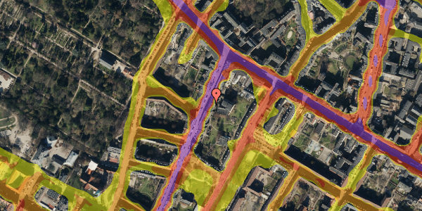 Trafikstøjkort på Griffenfeldsgade 7, st. , 2200 København N