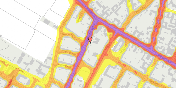 Trafikstøjkort på Griffenfeldsgade 9, kl. tv, 2200 København N