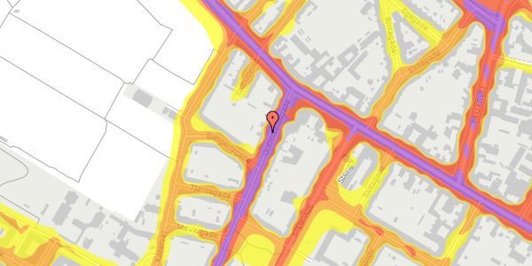 Trafikstøjkort på Griffenfeldsgade 10, kl. th, 2200 København N