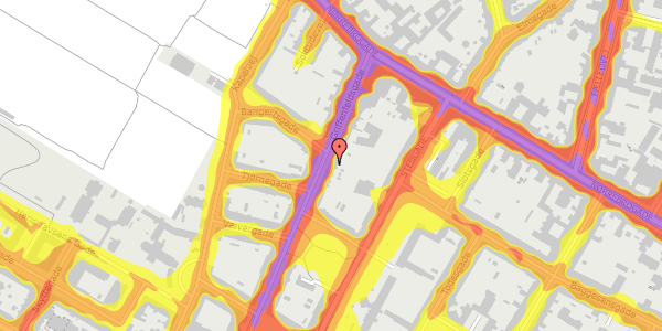 Trafikstøjkort på Griffenfeldsgade 11B, 1. th, 2200 København N