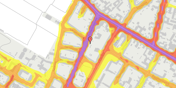 Trafikstøjkort på Griffenfeldsgade 11B, 1. tv, 2200 København N