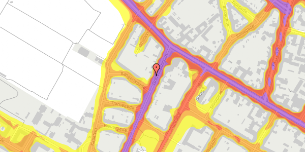 Trafikstøjkort på Griffenfeldsgade 12, 1. th, 2200 København N