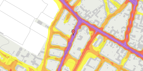 Trafikstøjkort på Griffenfeldsgade 14, 2. tv, 2200 København N