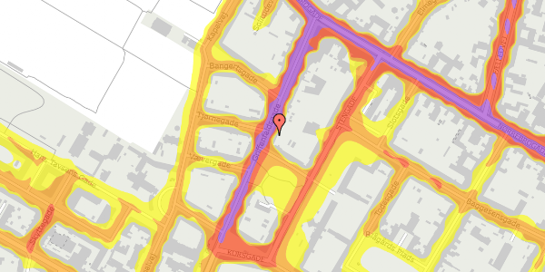 Trafikstøjkort på Griffenfeldsgade 17, st. , 2200 København N