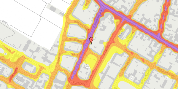 Trafikstøjkort på Griffenfeldsgade 17, 1. th, 2200 København N